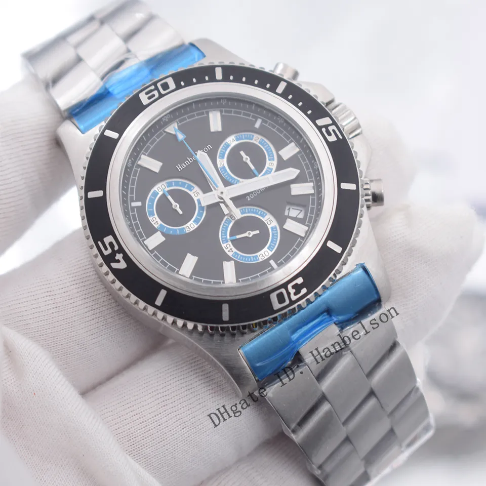 Nuevo 1884 Mens Sport Watch Montre De Luxe Wallwatches Montre Japan Quartz Movimiento Cronografo Cara Negra Orologi Da Uomo Di Lusso Hanbelson De 67 26 DHgate