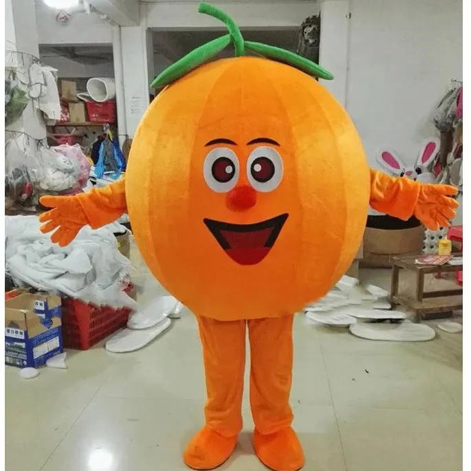 Halloween schattig oranje mascotte kostuum hoge kwaliteit cartoon anime thema karakter carnaval unisex volwassenen outfit kerstjas verjaardag feestjurk