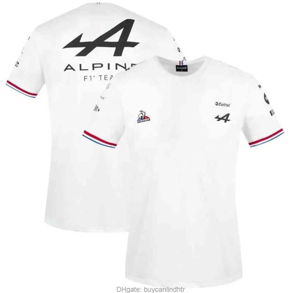 車のファンTシャツブルーブラック通気性ジャージの半袖シャツ服スペインアルパインF1チームMotorsport Alonso Racing Sty