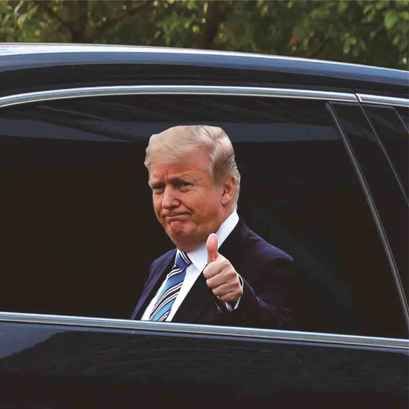 25*32cm Trump 2024 Car Sticker Banner U.S. Presidential Election PVC Cars Window Stickers