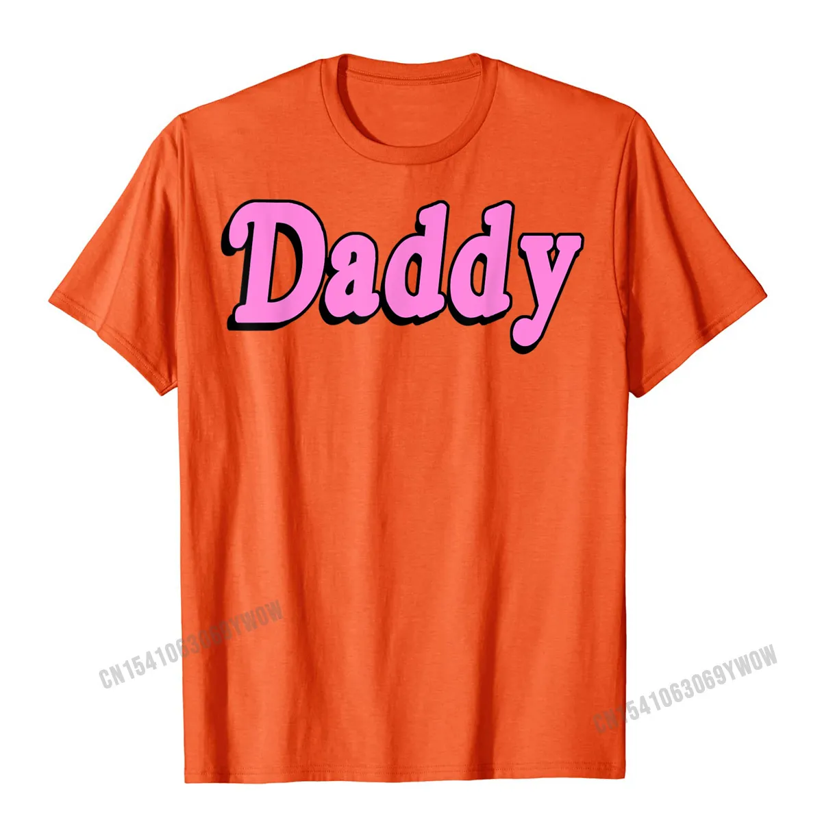 Male Funky Slim Fit Tops & Tees Round Collar Summer/Autumn 100% Cotton Fabric Tshirts Custom Short Sleeve Design Tops & Tees Daddy T-Shirt. Pink Aesthetic Fashion Shirt__1084 orange