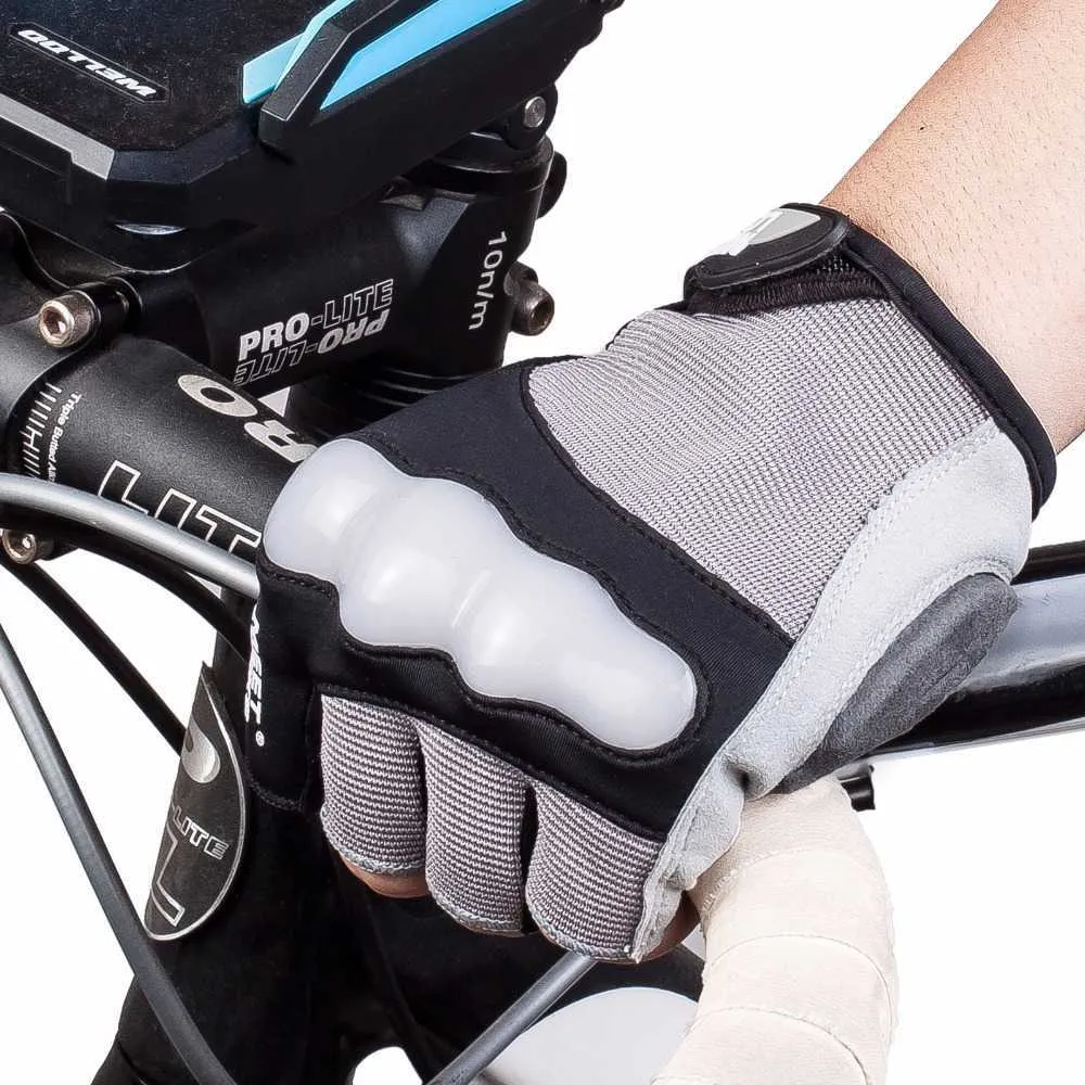 MEETLOCKS Gants De Vélo Pour Hommes Antichoc Respirant Silicone Gants De Vélo Demi Doigt Gants De Sport Couleur Gris Taille L-XL-XXL H1022