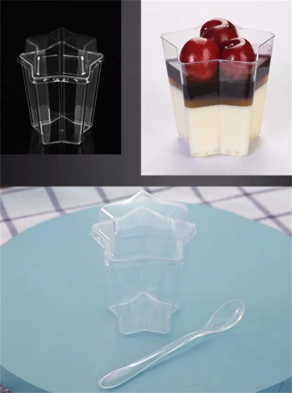 도매 drinkware 4.5oz 명확한 플라스틱 아이스크림 그릇 디저트 컵 꽃 재사용 가능 또는 일회용 Sundae Holder Parfaits 텀블러 시음 파티 전염병 pH