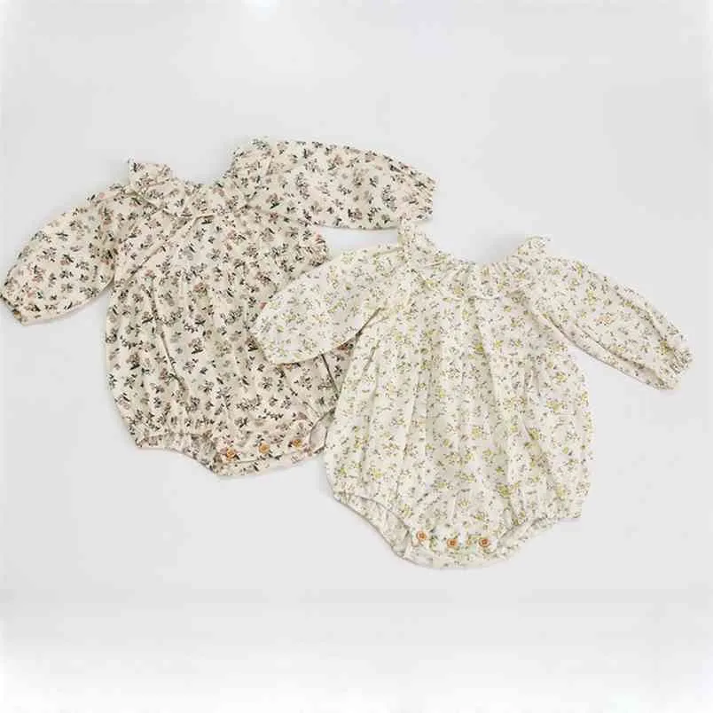 Pagliaccetti per neonati da 0 a 3 anni per bambina a maniche lunghe con abiti floreali primavera autunno 210816