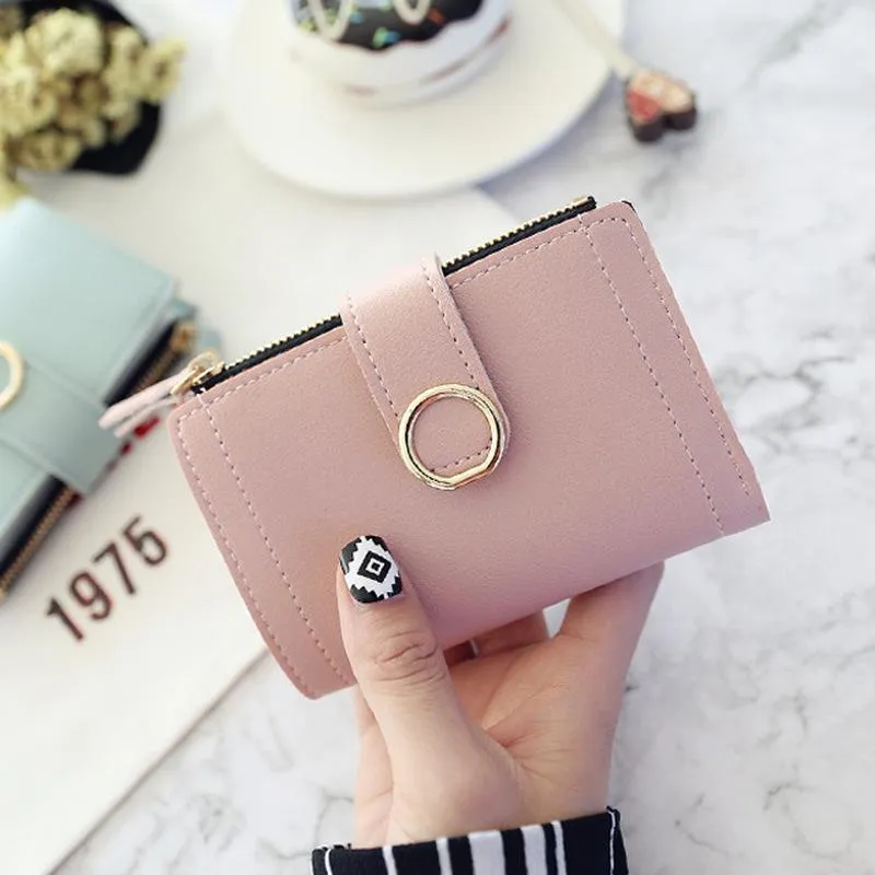 Women Wallets Small Fashion Brand Leather Purse Women Ladies Card Bag For 2021 Clutch Female Purse Money Clip Wallet