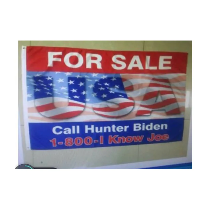 Zu verkaufen: Call Hunter Biden, 91 x 152 cm große Flaggen, Familienhaus-Banner, 100D-Polyester, hochwertige, lebendige Farbe mit zwei Messingösen