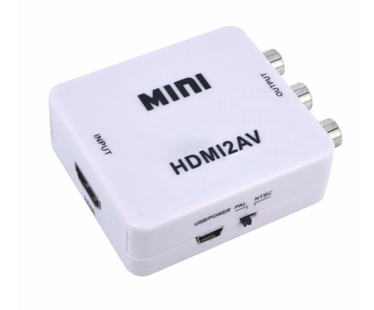 1080P Connectors HDTV2AV Video Converter Box HDTV to RCA AV/CVSB L/R Support NTSC PAL Output SN3228
