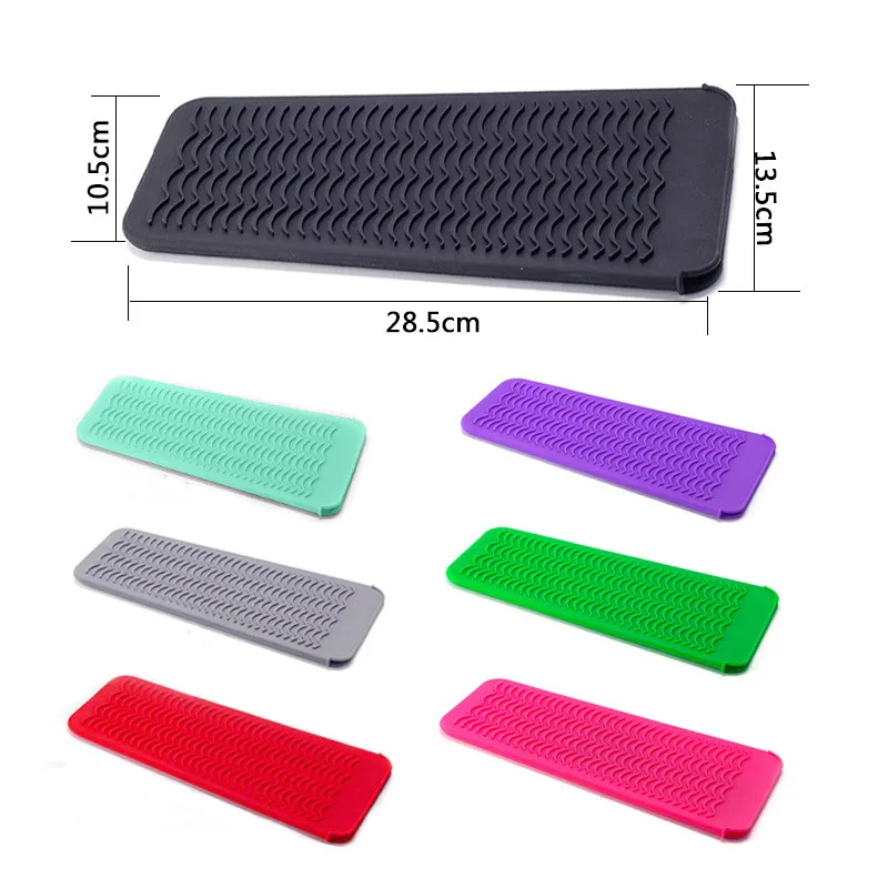 Mat Multi-function Home Non-slip Silicone Mats Pouch For Curling Wand Crimping Iron Flat Heat Resistant Travel Holder Hair Straightener Tools CGY105