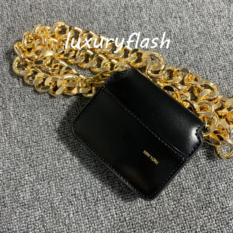 Women 2021 New KARA Thick Metal Thick Chain Bag BLACK BIKE WALLET Shoulder Handbags Mini Small Chest Bags Coin Purse INS Wholesale