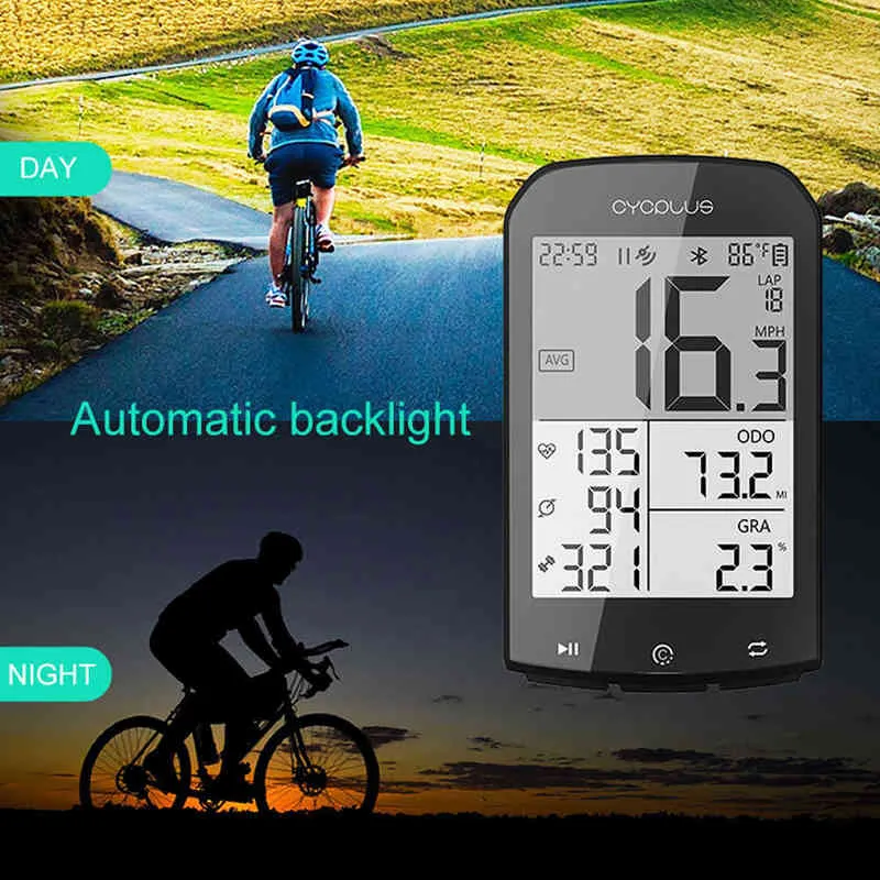 CYCPLUS M1 Compteur Velo GPS,GPS Compteur Vélo sans Fil,Odomètre