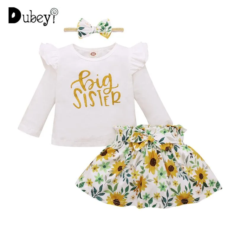 Set di abbigliamento Completi per bambina per bambini Set per bambina Big Sister 3 pezzi per outfit autunnale