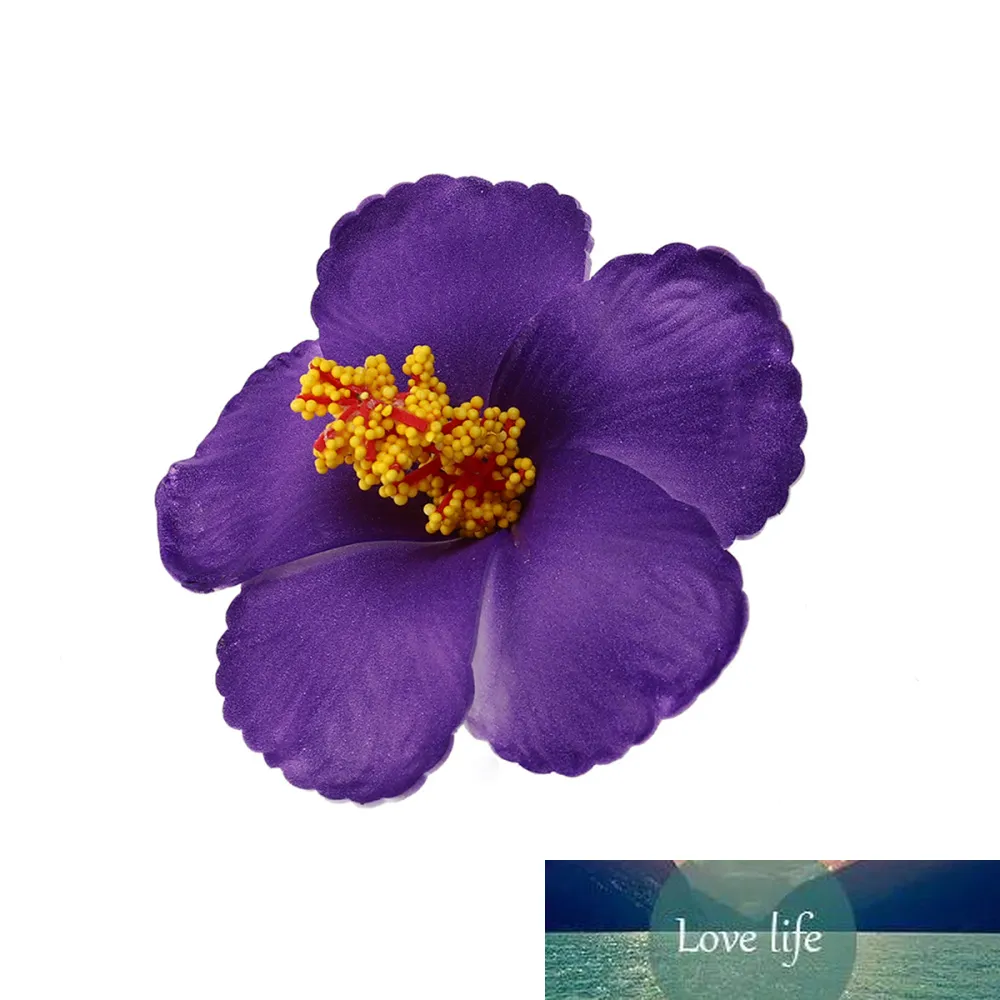 1 Buah Bunga Hibiscus Bunga Hawai Bunga BUATAN Untuk Perlengkapan Meja Dekorasi Pesta Nikmat (Ungu)