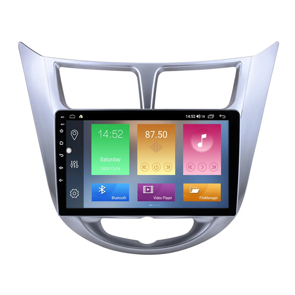 Auto-DVD-GPS-Radio-Player für Hyundai Verna 2011–2013, Haupteinheit, unterstützt Musik, 3G WiFi, Mirror Link, OBD2, MP3, MP4, 9 Zoll, Android 10