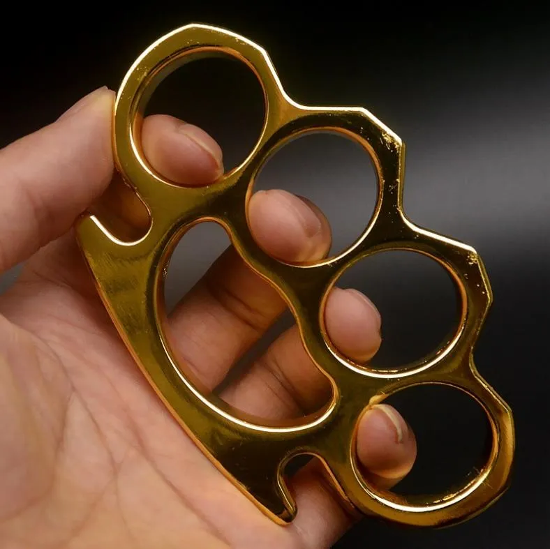 Thickened Metal Finger Tiger Safety Defense brass Knuckle Duster Self-defense Equipment Bracelet Pocket EDC Tool