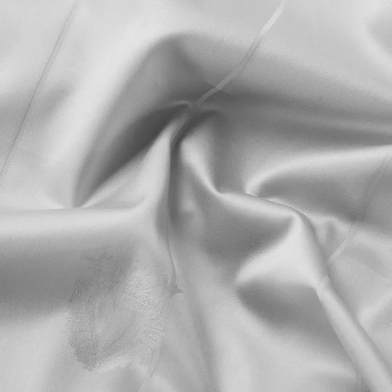 Luxury Premium 1000TC Egyptian Cotton 4Pcs Grey/Dusty Pink Duvet Cover Set with Zipper Soft Bed Sheet Pillowcase Fade Resistant