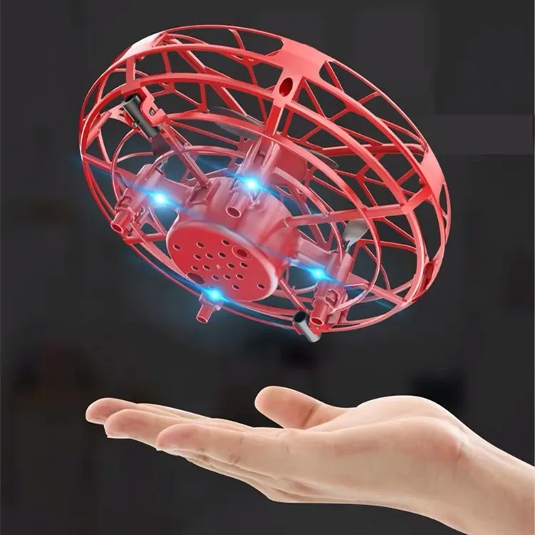 Nova Versão Relógio Mão Controle Mini UFO Brinquedo Indução Drone Luz LED Quadcopter Voando Brinquedo Bola Bola Fábrica Atacado 5 Modos Sem Headless Aviões Indutivo