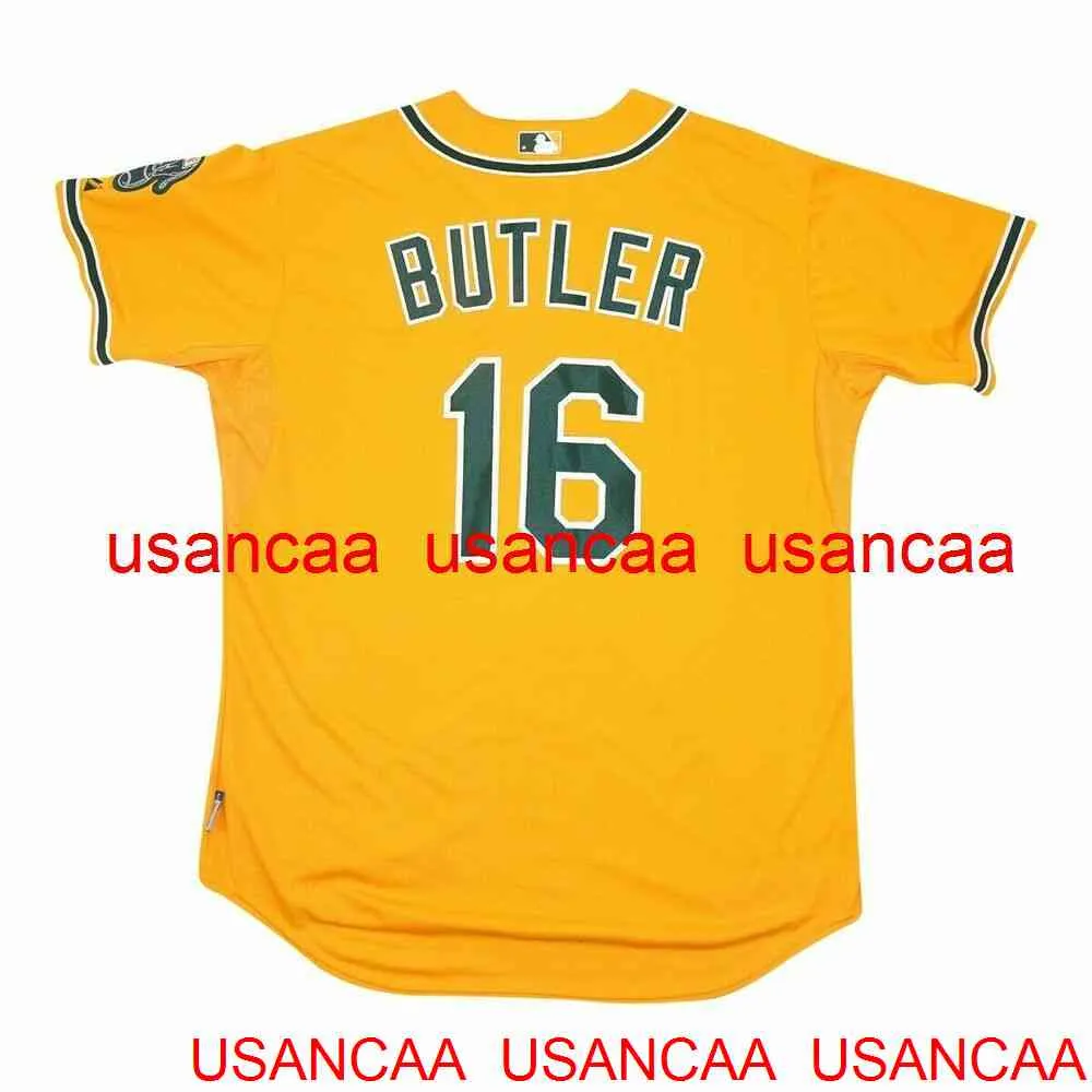 Gestikte Billy Butler Cool Base Gold Jersey Throwback Jerseys Men Women Youth Baseball XS-5XL 6XL