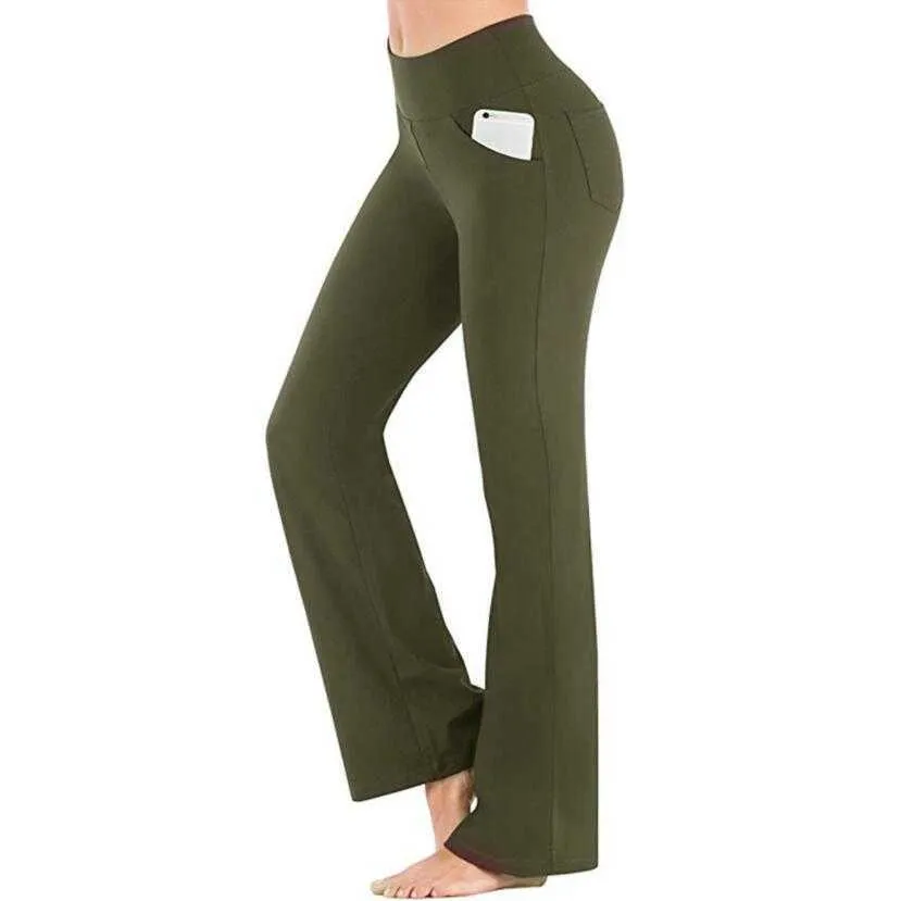 Black, XL) Women Bootcut Yoga Pants Bootleg Flared Trousers Casual