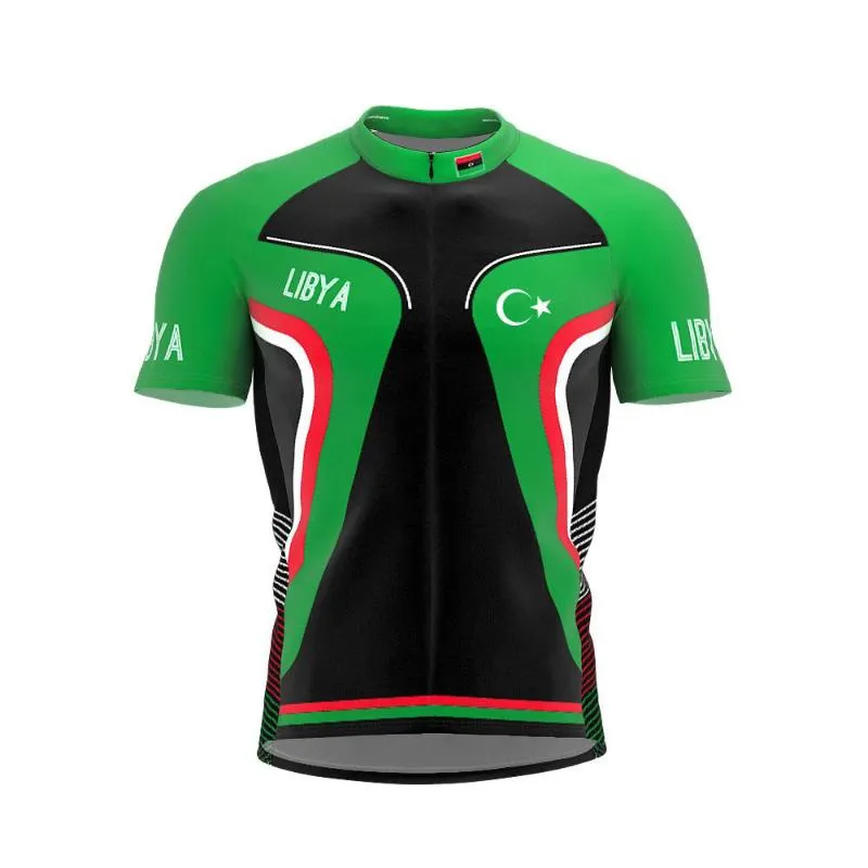 Racingjackor 2021 Libyen Summer Multi -typer Cycling Jersey Team Men Bike Road Mountain Race Riding Bicycle Wear Clothing Quick Dry