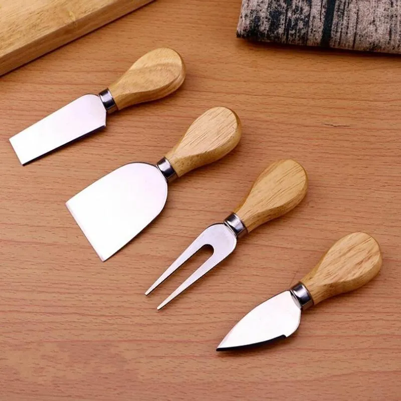 Knives Bard Set Oak bamboo wood Handle Cheese Knife slicer Kit Kitchen Cooking Tools cheedse cutter