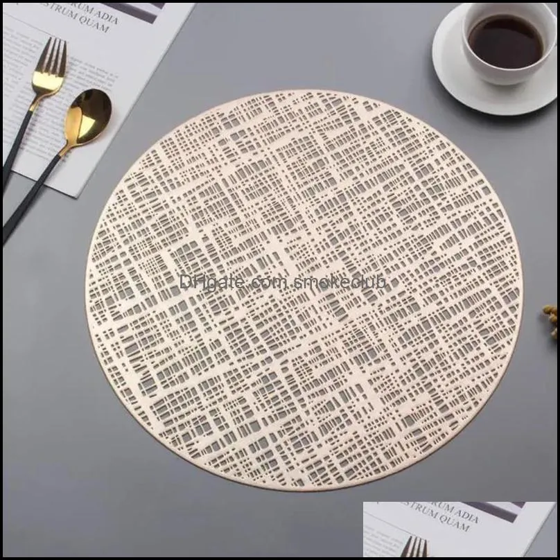 Mats & Pads 2pcs Heat Insulation Dining Table Mat Round Dessert Pan Placemat Non-slip Coffee Cup El Home
