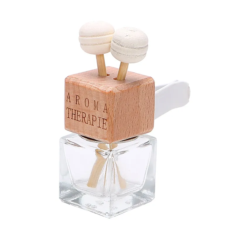 Car Air outlet perfume bottle With clip 8ML Car Ornament Cube perfume bottle Air Freshener For Essential Oils Perfume diffuser