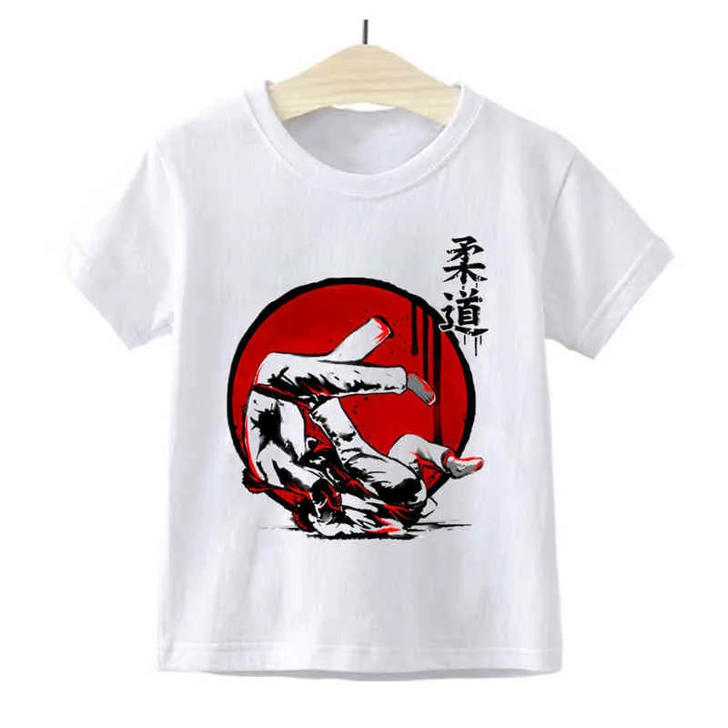 Kids Boys T-shirt Karate Taekwondo Design Baby Tops Summer Girls Clothing Toddler Fashion T Shirt Print Children Clothes,YKP134 G1224