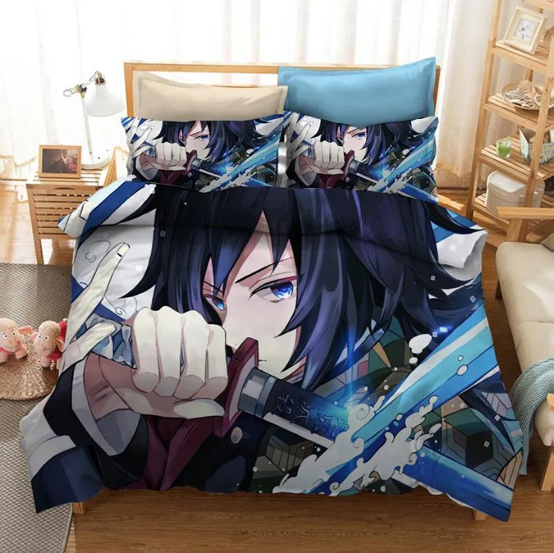 Anime Demon Slayer 3D Print Cartoon Comforter Kids Bedding Set Luxury anime-demon-slayer-3d-print-cartoon-comforter-kids-bedding-set-luxury