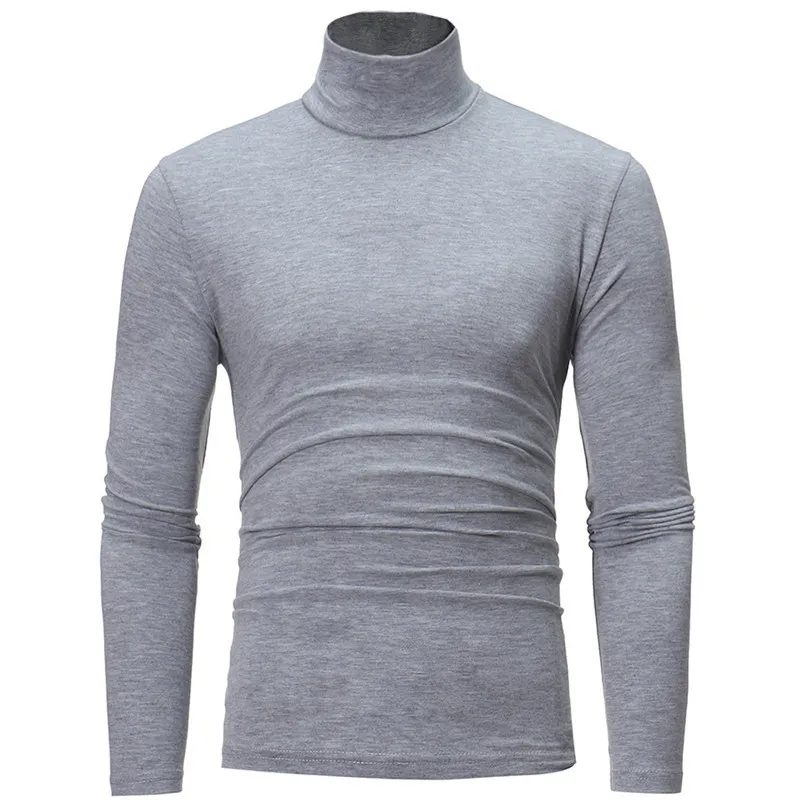 Höst Mode Ny Mens Tunna tröja Slim Fit Ungdom Stripe Strikkad Bottom Sweater Outdoor Casual Wear