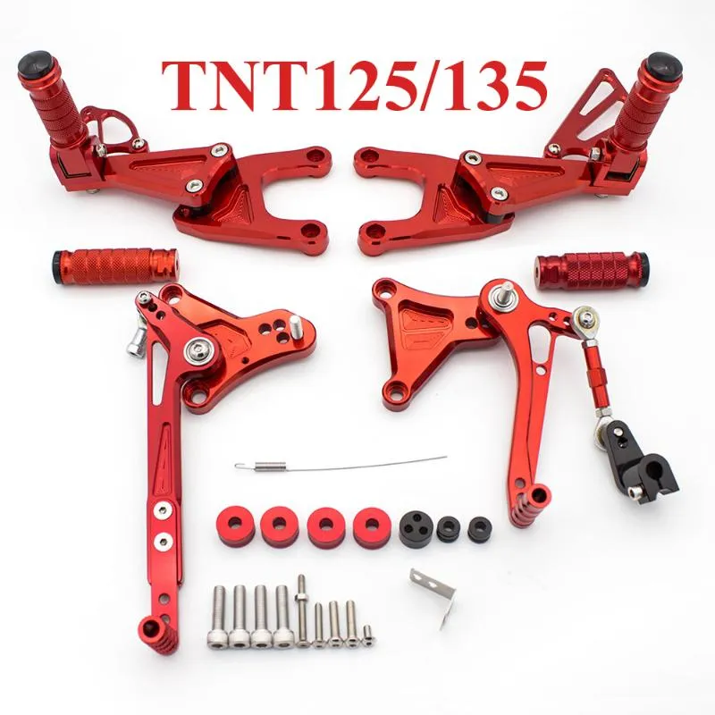 Pedały podnóżki motocyklowe zestaw tylny dla Benelli TNT125 TNT135 TNT 125 135 2021 regulowane podnóżki podnóżki podnóżek