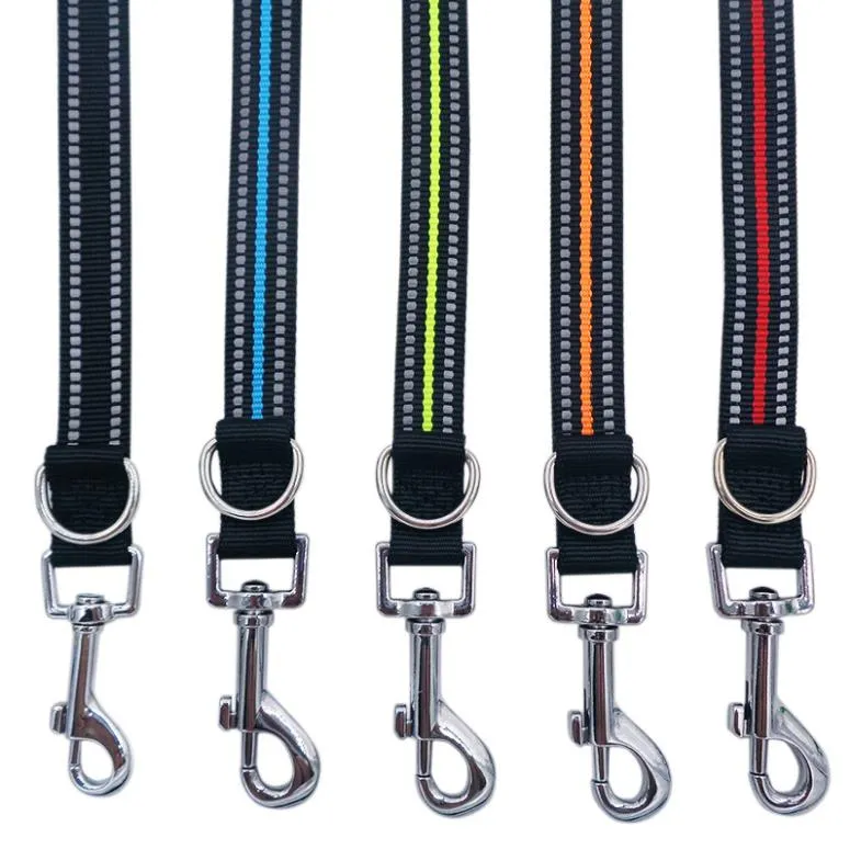 Dog Collars Leashes 120cm Dog Leash Lead Reflective Nylon Pet Walking Running Training Rope For Small Medium Large Dogs Durable bbyuHu