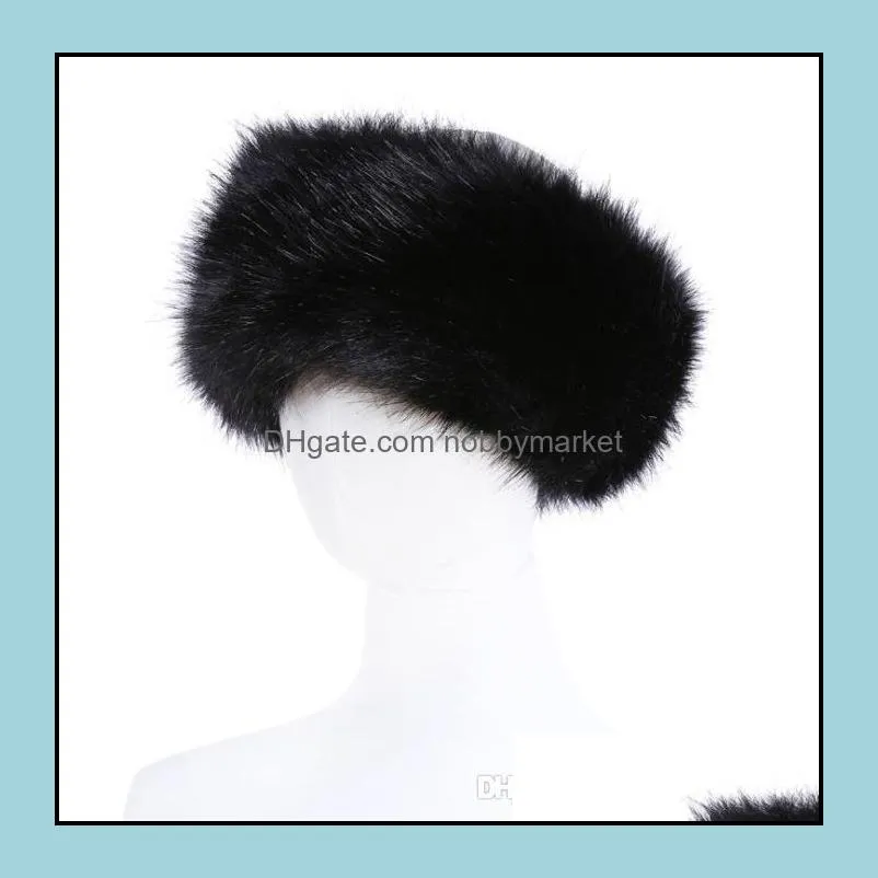 Визуализации шляпы шапки шапки, шарфы перчатки мода независимости 10 цветов женские искусственные меховые повязки роскошь регулируемая зима теплый черный белый Natur