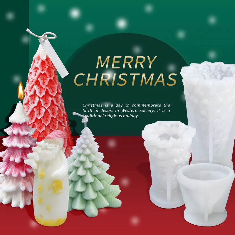 Cestony Christmas Theme Silicone Mold - For Making Resin Candles, Soap, Clay Crafts - View #3