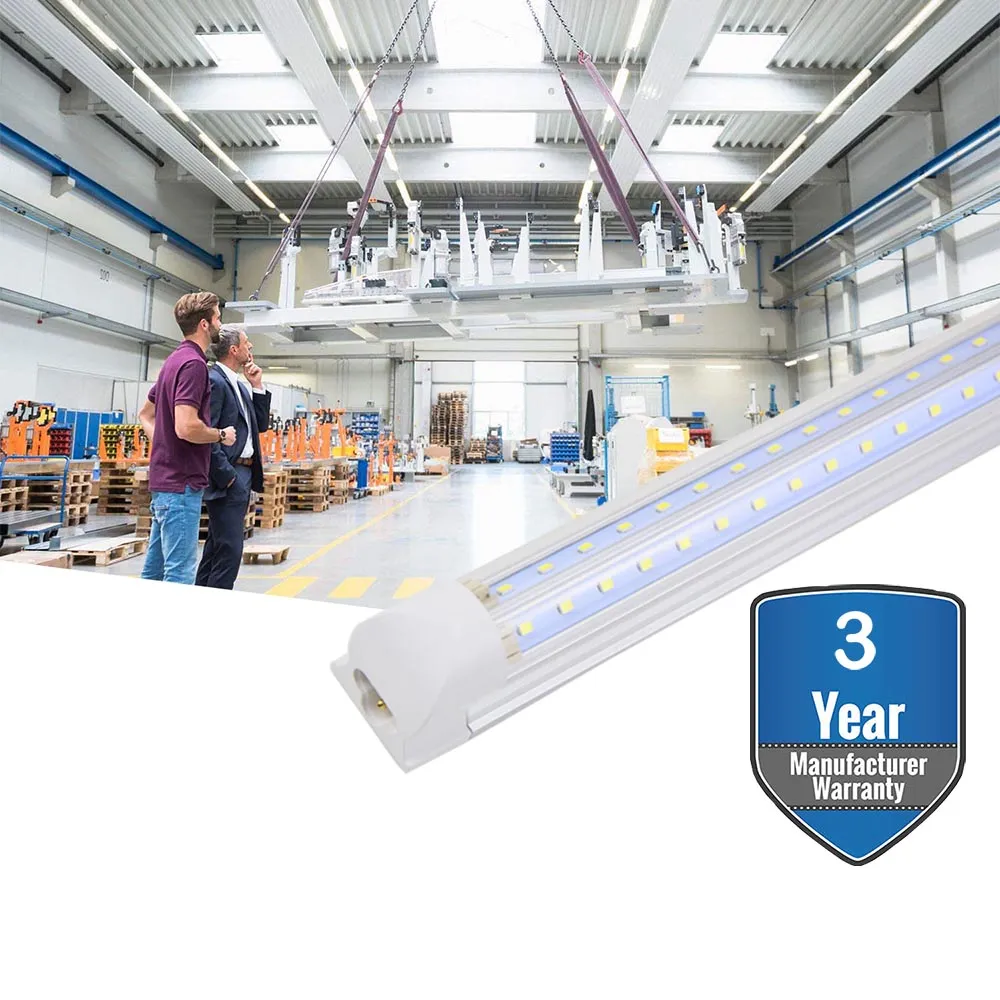 LED Tube 8Foot V Shaped 4 Feet 5FT 6FT 8FT T8 Integrated Tubes Cooler Door Double Sides SMD2835 LED Fluorescent Light