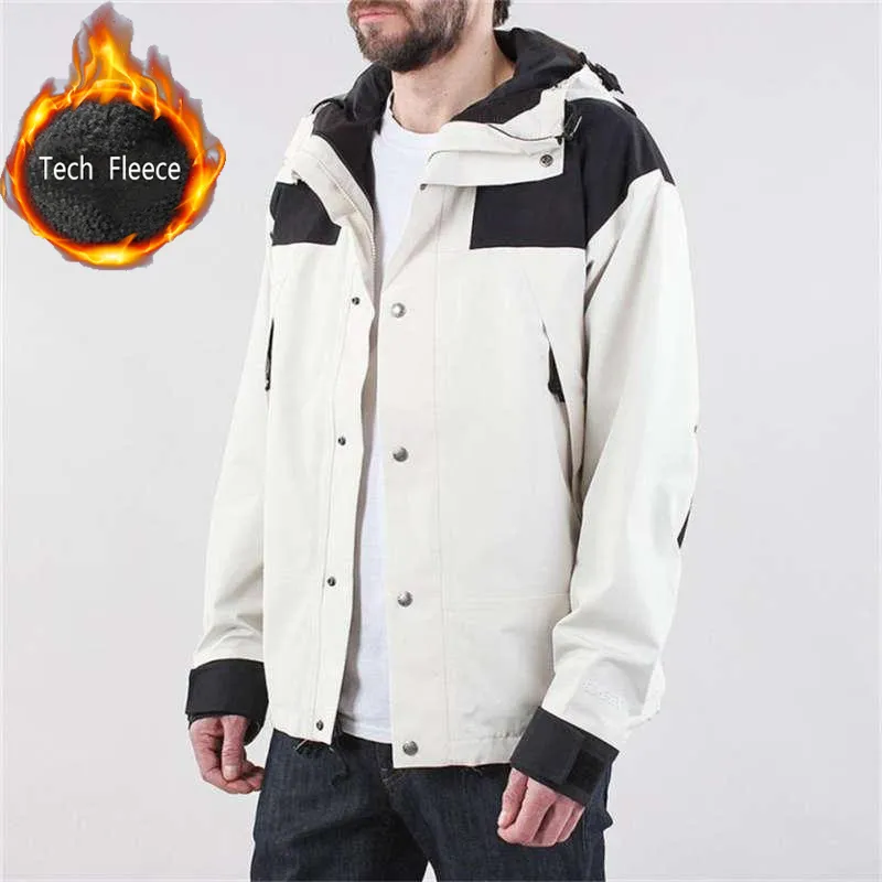 男性ジャケットメンズハイテクフリースコート秋冬暖かいジャケットプラスベルベットの上着 3 で 1 スタイル防風コートスポーツマウンテン服