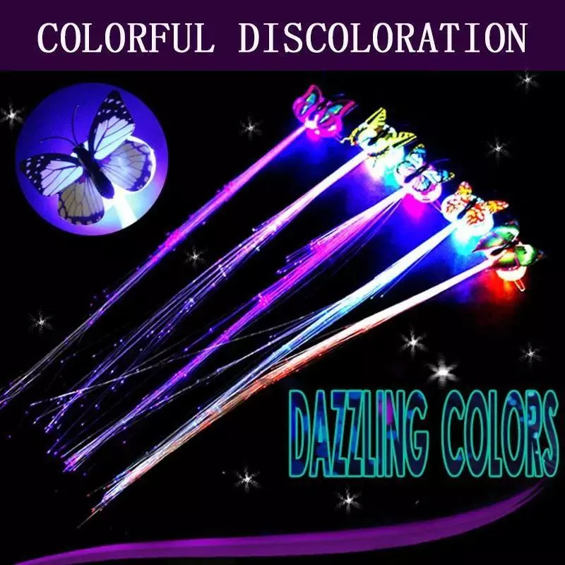 LED Knipperende Haar Vlecht Gloeiende Luminescente Haarspeld Novetly Toys Ornament Girls Year Party Christmas Gift