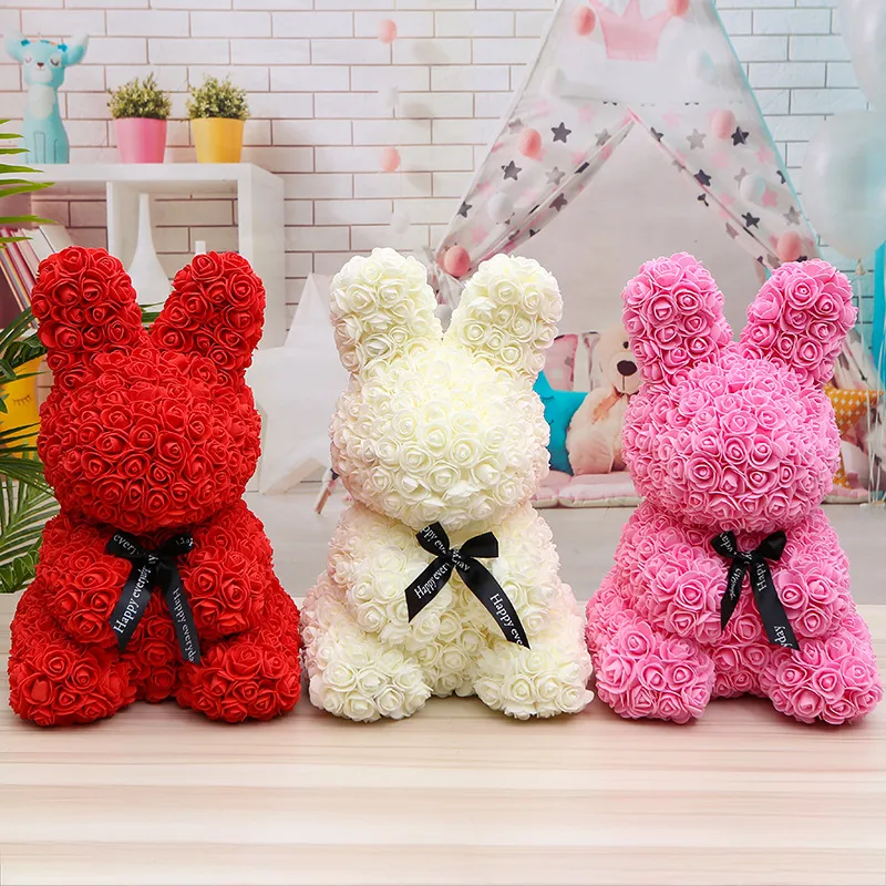 35cm Rose Rabbit Toy Stuffed with Foam Rubber Sintepon Material for  Valentines Day Gift from Dhgate Stuffed & Plush Animals