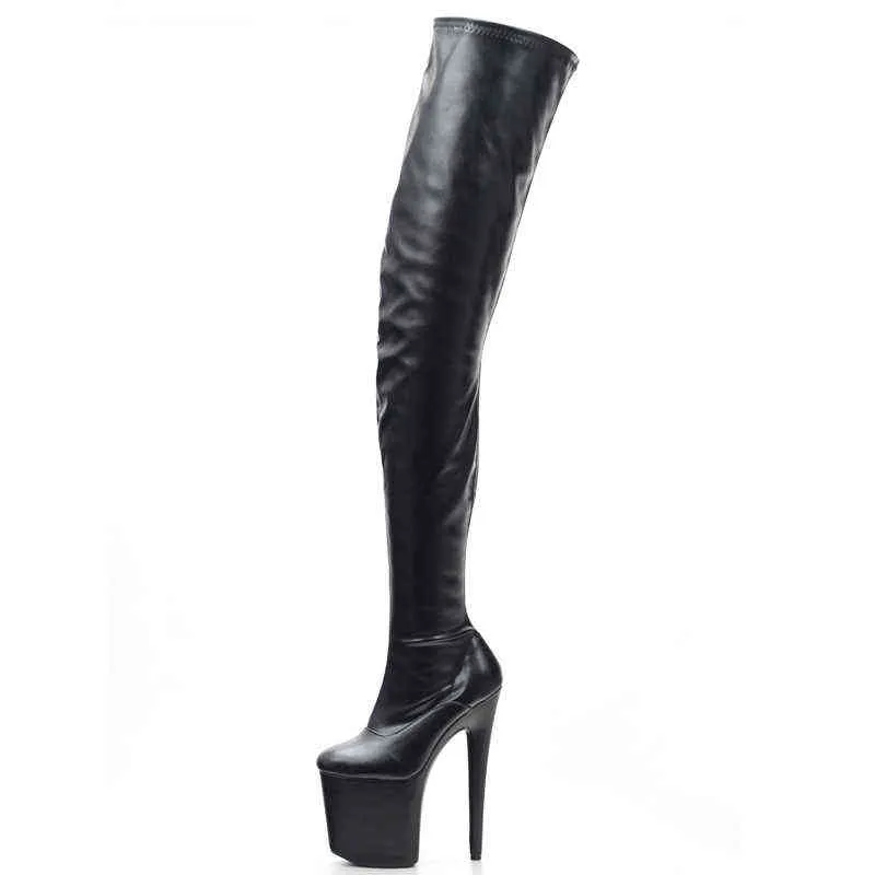 Jialuowei 2018 PVC Thigh High Boots With Platform Over The Knee