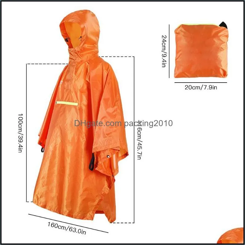 Raincoats Rain Cape Men Women Raincoat Bicycle Coat Rainwear With Reflector Rainproof Poncho Reflective Strip