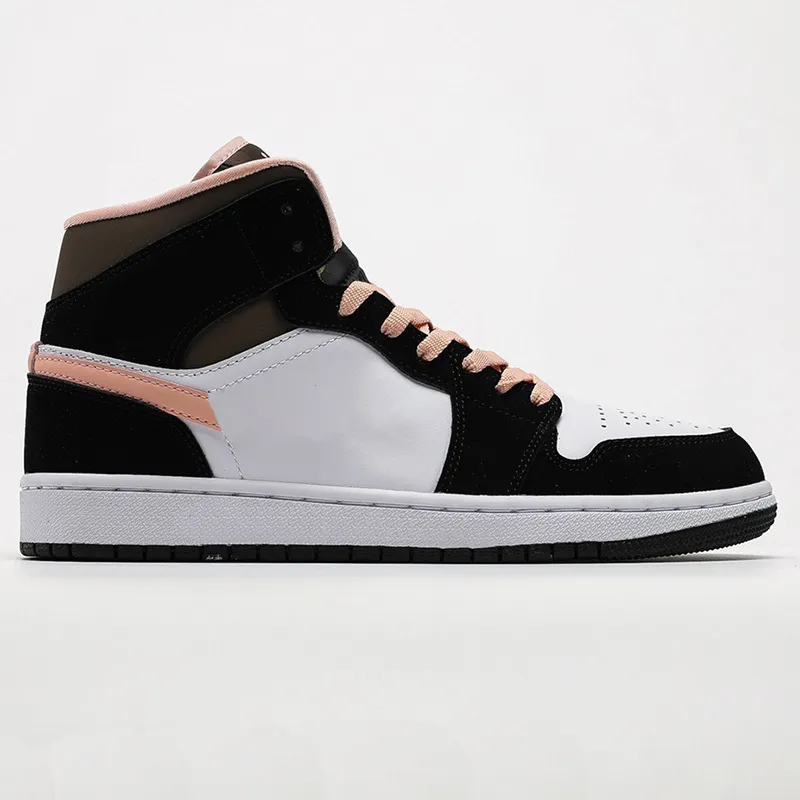 2021 Top Quality Jumpman 1 Basketball Shoes Mid CAMO Peach mocha 1s Designer Fashion Sport Running shoe With Box