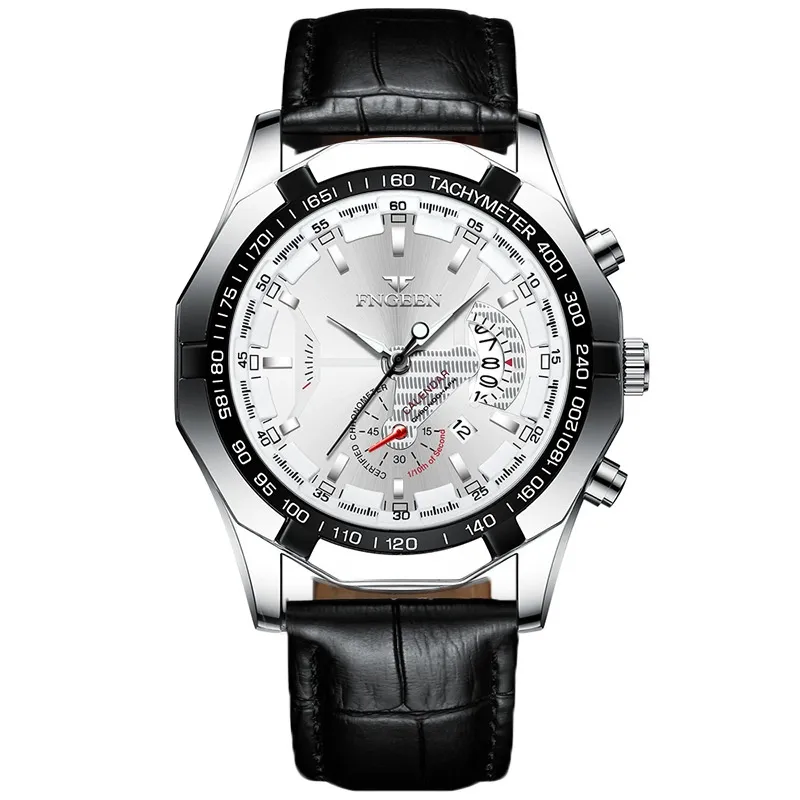 Watchbr-Nuovo orologio colorato stile sportivo Orologi alla moda (Cintura conchiglia argento quadrante argento 304L)