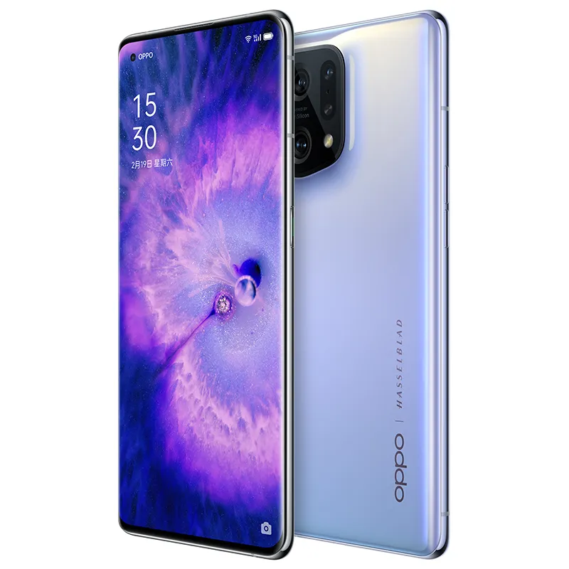 Original Oppo Find X5 5G Teléfono móvil 12GB RAM 256GB ROM Octa Core Snapdragon 888 50.0MP NFC IP54 Android 6.55 "OLED Curvo Pantalla completa Identificación de huellas dactilares Cara Teléfono celular inteligente