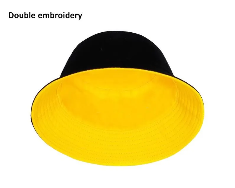 Quatro estações dupla face wearable chapéu de pescador moda masculina tendência balde boné casal carta bonés acessórios de alta qualidade fornecimento