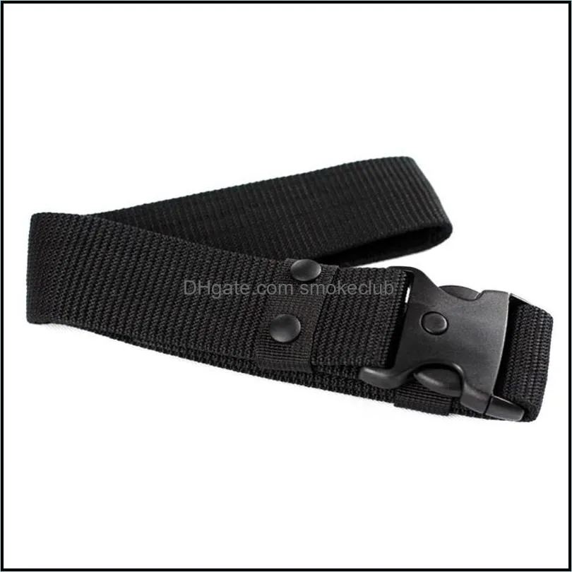 Säkerhet atletisk som sport utomhus midja stöd MTI-funktionell utomhus överlevnad nylon bälte band Quick Release Buckle (Black) Drop Delive