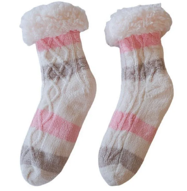 Donna Soffice Morbido Letto Calzini Caldo Inverno Lounge Pantofola Pile Calze