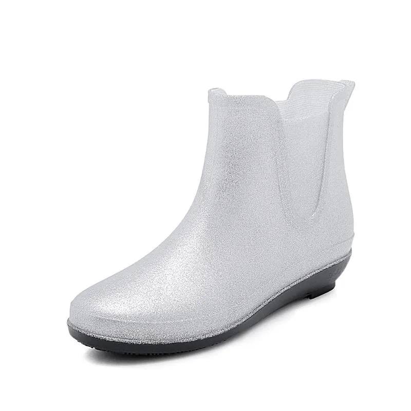 أحذية Rainshoes Women's Fashion Rain Shoes مضادة للانزلاق مضاد للمسار.