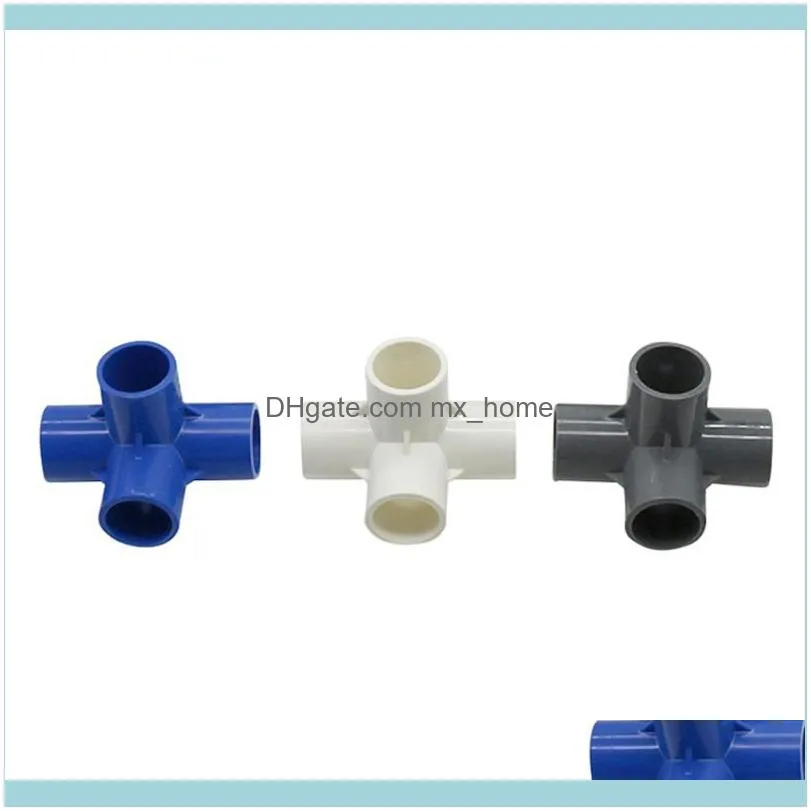 Garden Water Supply System 25mm Stereoscopic Cross PVC Connector Agriculture Greenhouse Irrigation Fish Tank Aquarium Supplies Watering