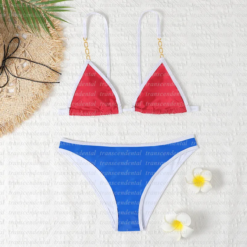 Gradiënt zwemkleding vrouwen gekleurde zwemkleding bikini set mode badpak zomer strandstijl wind