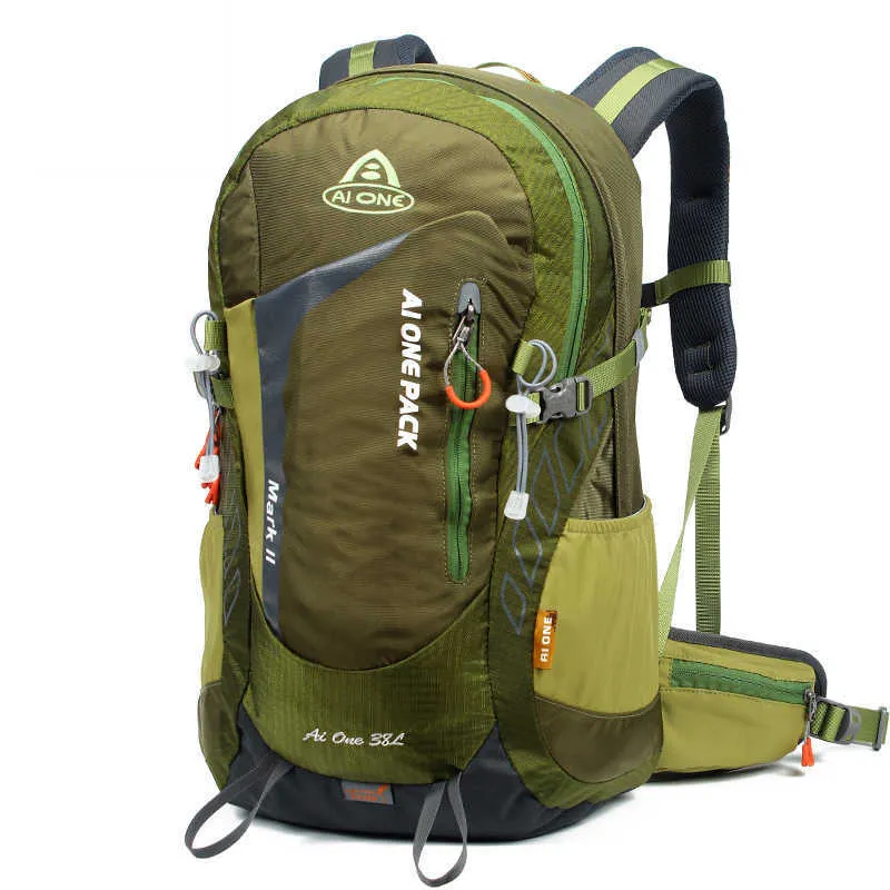 38L Ultralight Wandelen Camping Rugzak Regencover Toeristische Rugzak Climbing Tas Atleten Flatpack Tramping Pack Mountain Rugzak Y0721