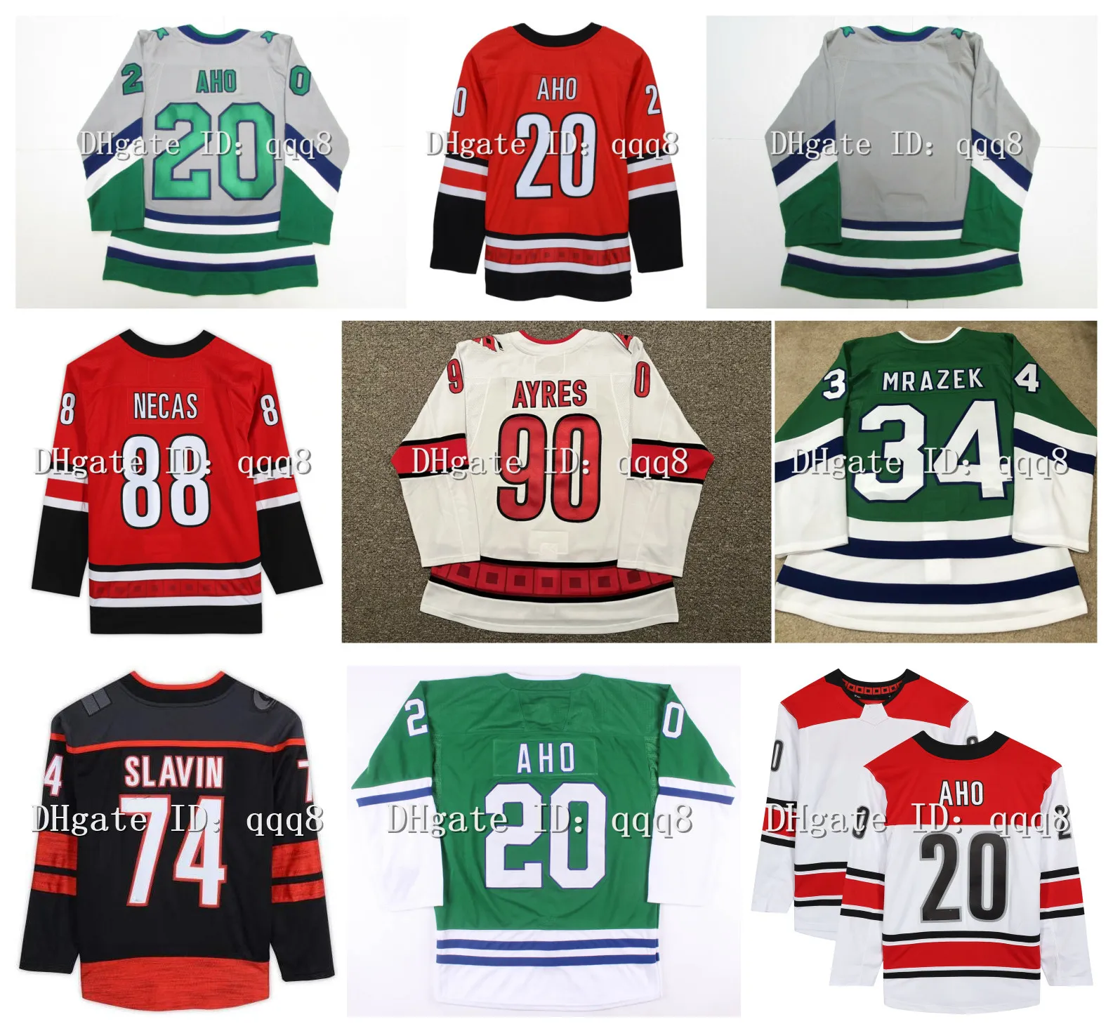 Sebastian Aho Hockey Jersey Brent Burns Hurricanes Martin Necas Hartford Whalers Ron Francis Max Pacioretty Andrei Svechnikov Teuvo Teravainen Martin Necas